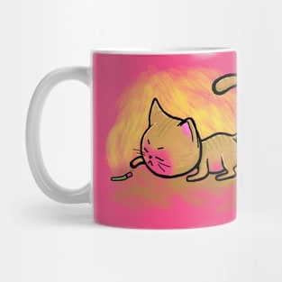 curious cat Mug